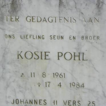 POHL Kosie 1961-1984