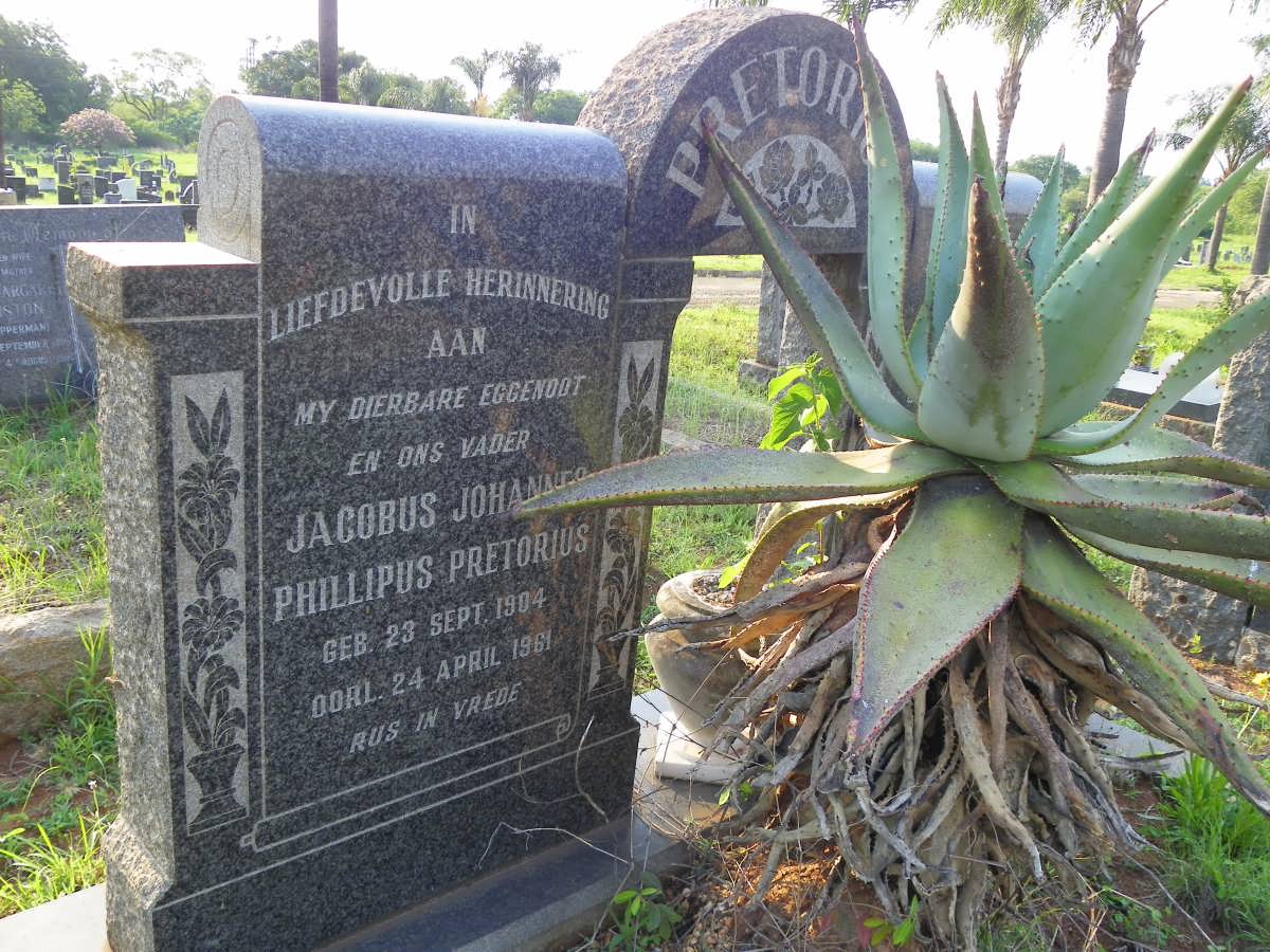 PRETORIUS Jacobus Johannes Phillipus 1904-1961 &amp; Johanna Maria 1906-1973