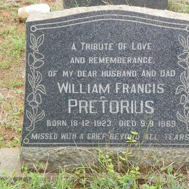 PRETORIUS William Francis 1923-1969