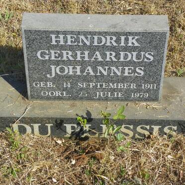 PLESSIS Hendrik Gerhardus Johannes, du 1911-1979