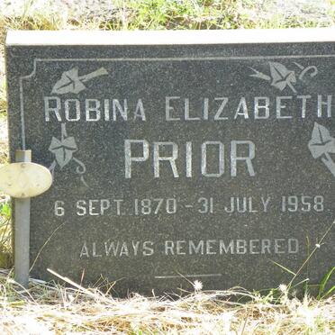 PRIOR Robina Elizabeth 1870-1958