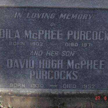 PURCOCKS Coila McPhee 1902-1971 :: PURCOCKS David Hugh McPhee 1930-1952