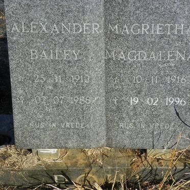 POHL Alexander Bailey 1913-1988 &amp; Magrietha Magdalena 1916-1996