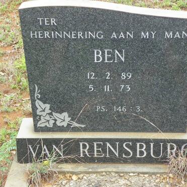 RENSBURG Ben, van 1889-1973