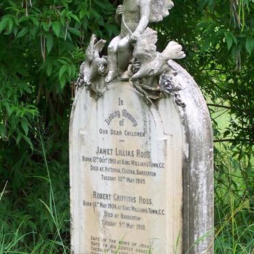 ROSS Janet Lillias 1901-1909 :: ROSS Robert Griffiths 1904-1910