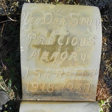 SPUY Isabelle, van der 1918-1938