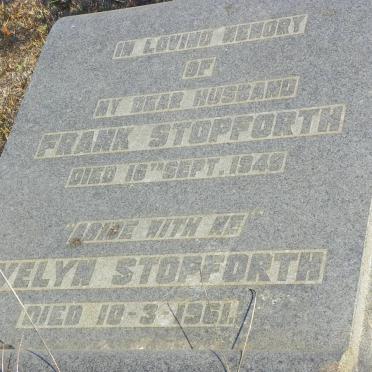 STOPFORTH Frank -1949 &amp; Evelyn -1961