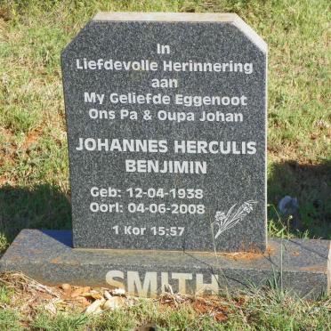 SMITH Johannes Herculis Benjimin 1938-2008