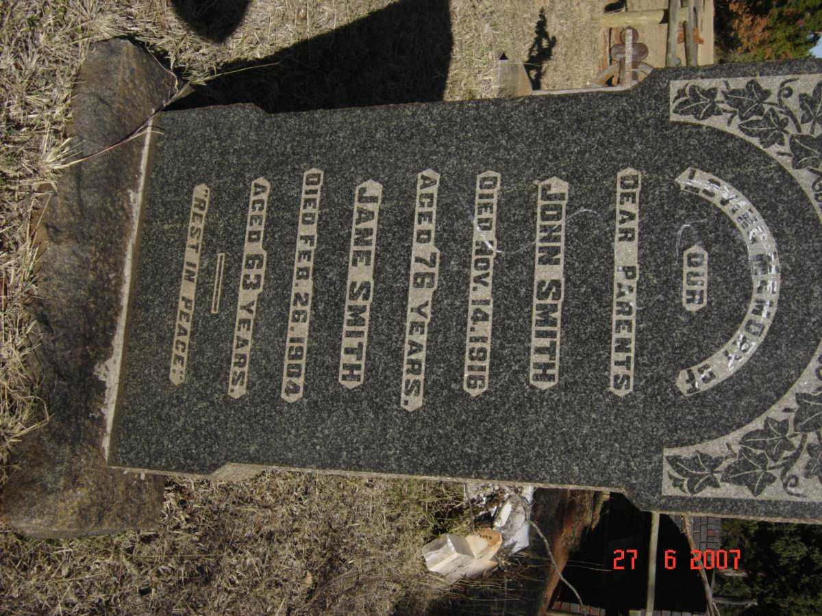 SMITH John  -1916 &amp;  Jane -1904