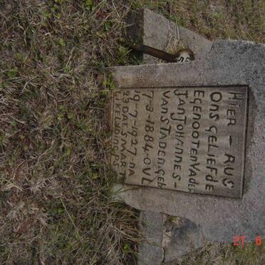 STADEN Jan Johannes, van 1884-1927