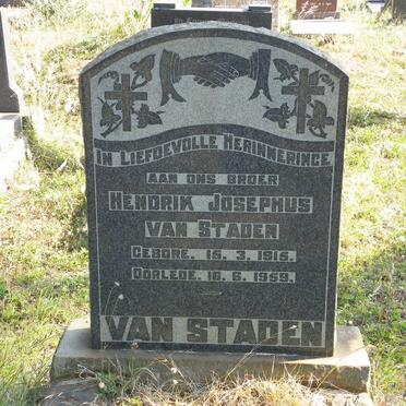 STADEN Hendrik Josephus, van 1915-1959