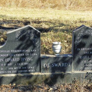 SWARDT John Edward Irving, de 1917-1983 &amp; Maria Jacoba Aletta 1920-