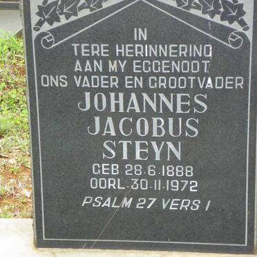 STEYN Johannes Jacobus 1888-1972