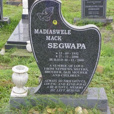 SEGWAPA Madiaswele Mack 1952-2000