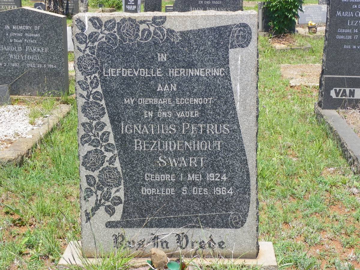 SWART Ignatius Petrus Bezuidenhout 1924-1964