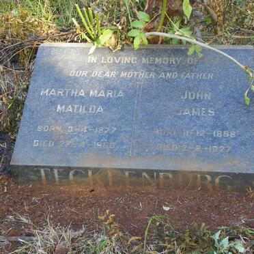 TECKLENBURG John James 1868-1927 &amp; Martha Maria Matilda 1877-1958