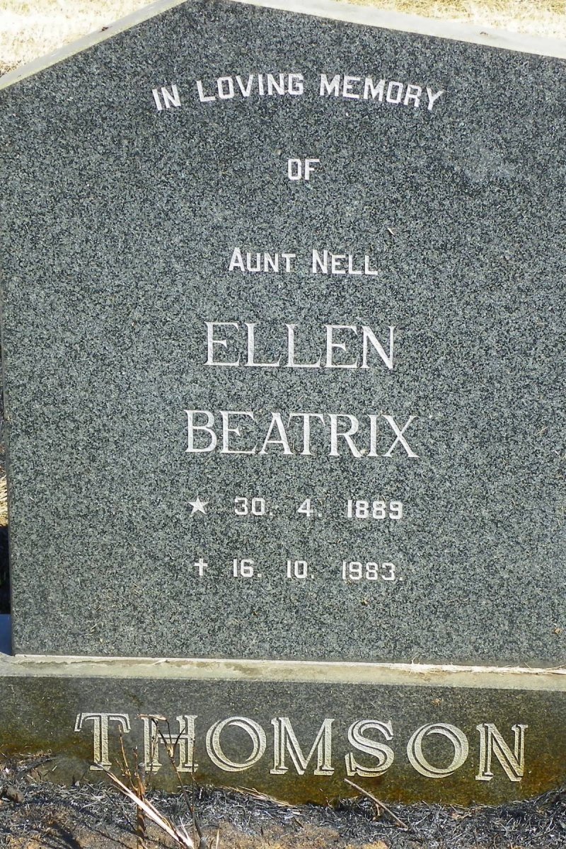 THOMSON Ellen Beatrix 1889-1983