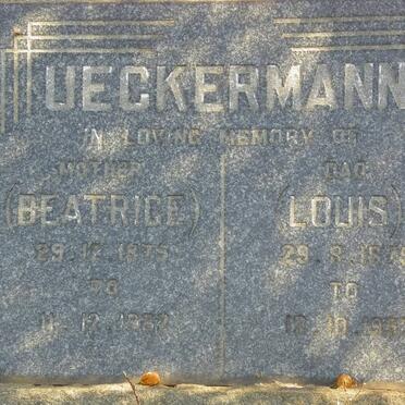 UECKERMANN Louis 1875-1957 &amp; Beatrice 1875-1962