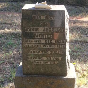 VENTER Bissie Johanna 1920-1926