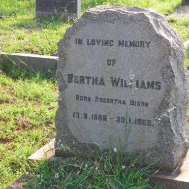 WILLIAMS Robertha nee DIXON 1896-1965