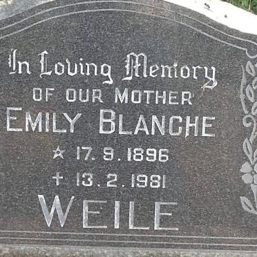 WEILE Emily Blanche 1896-1981