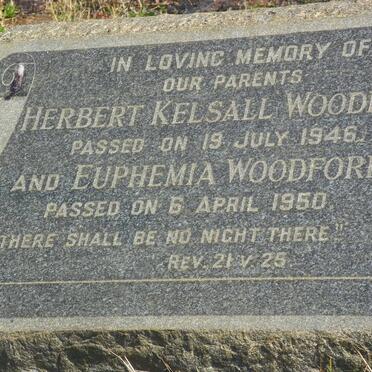 WOODFORD Herbert Kelsall -1946 &amp; Euphemia -1950