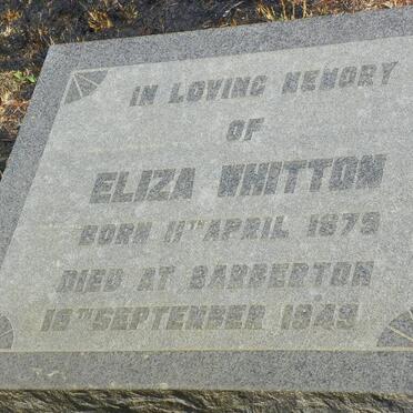 WHITTON Eliza 1879-1949