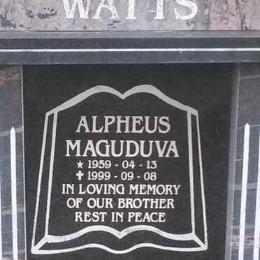 WATTS Alpheus Maguduva 1959-1999