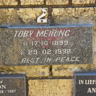 MEIRING Toby 1899-1992