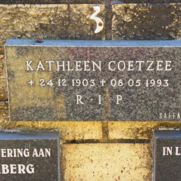 COETZEE Kathleen 1903-1993