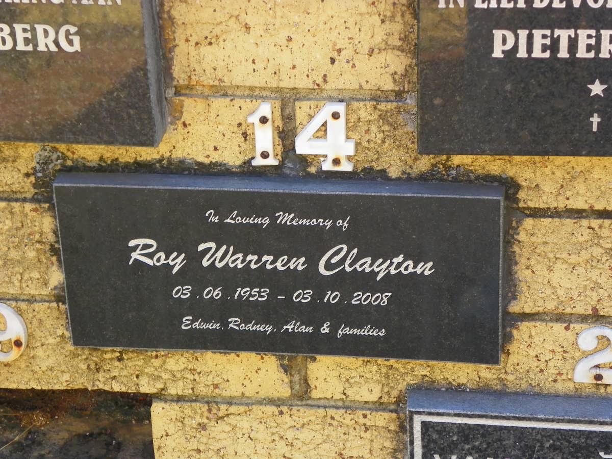 CLAYTON Roy Warren 1953-2008