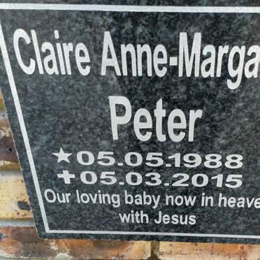 PETER Claire Anne-Margaret 1988-2015