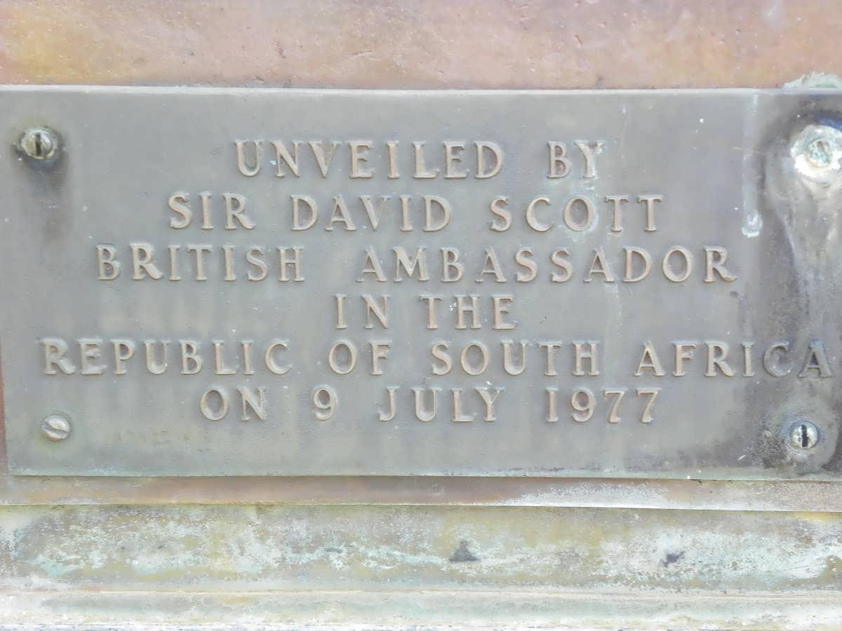 15. Memorial plaque - unveiled by Sir David Scott