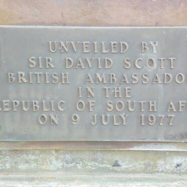 15. Memorial plaque - unveiled by Sir David Scott