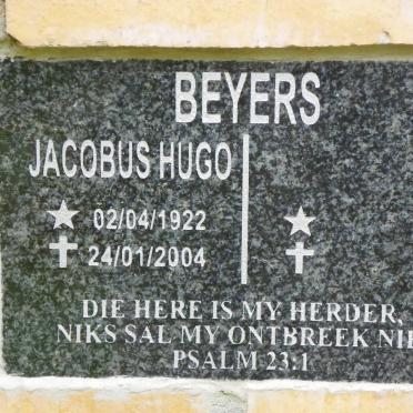 BEYERS Jacobus Hugo 1922-2004