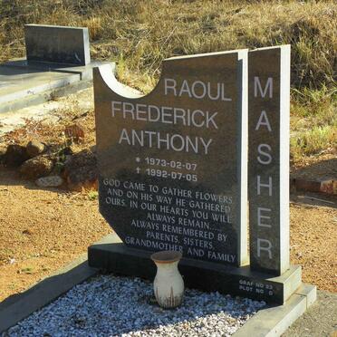 MASHER Raoul Frederick Anthony 1973-1992