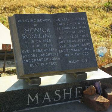 MASHER Monica Roseline 1920-1989