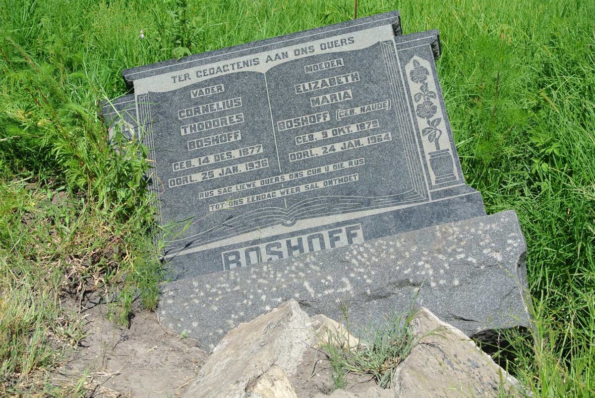 BOSHOFF Carel Thodores 1877-1936 &amp; Elizabeth Maria NAUDE 1879-1964