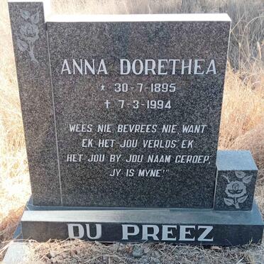 PREEZ Anna Dorethea, du 1895-1994