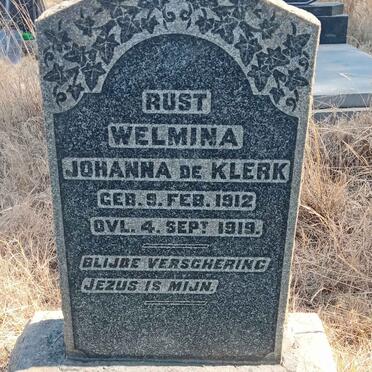 KLERK Welmina Johanna, de 1912-1919