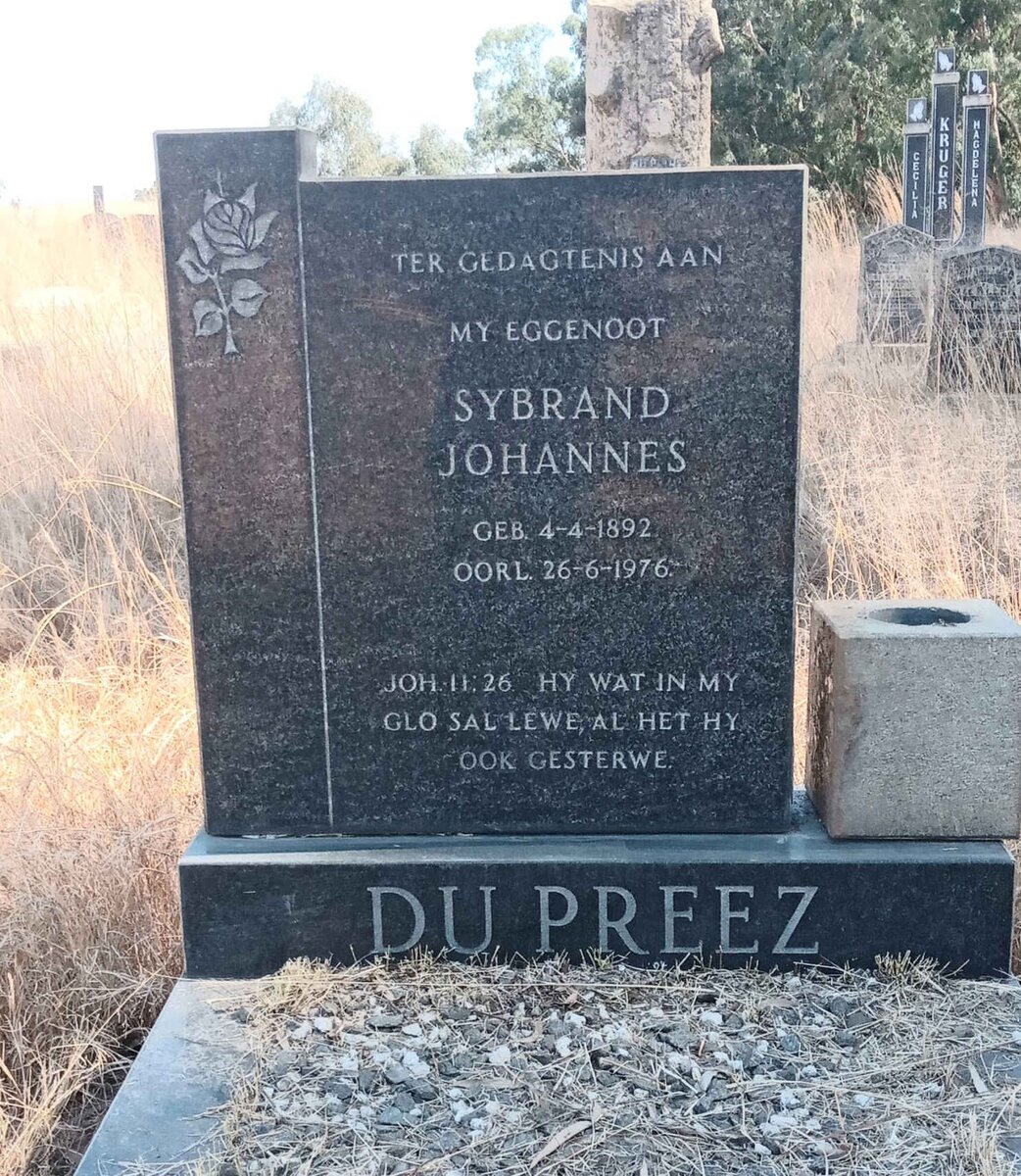 PREEZ Sybrand Johannes, du 1892-1976