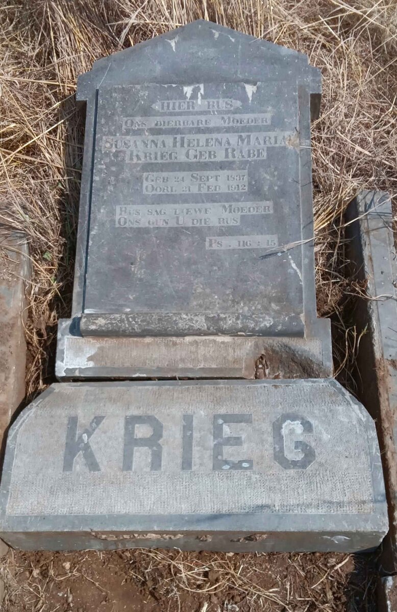 KRIEG Susanna Helena Maria nee RABE 1837-1912