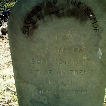 BARLOW J.A. 1877-1930