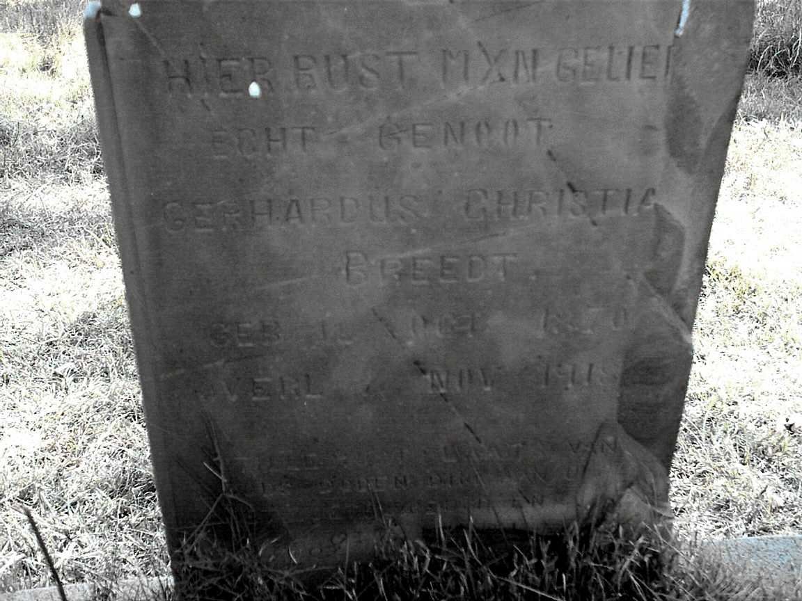 BREEDT Gerhardus Christian 1870-1918