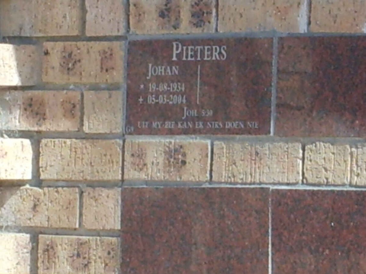 PIETERS Johan 1934-2004