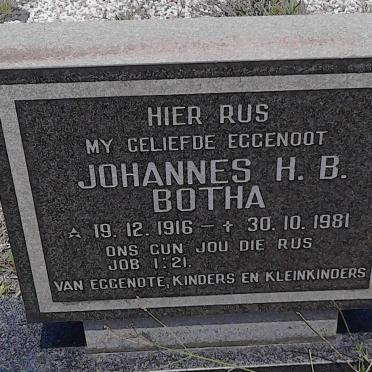 BOTHA Johannes H. B. 1916-1981