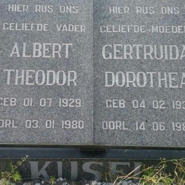 KUSEL Albert Theodor 1929-1980 &amp; Gertruida Dorothea 1936-1986
