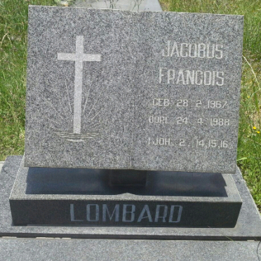 LOMBARD Jacobus Francois 1967-1988