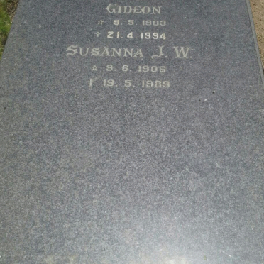NAUDE Gideon 1903-1994 &amp; Susanna J.W. 1906-1989