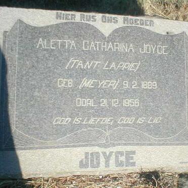 JOYCE Aletta Catharina geb. MEYER 1889-1956